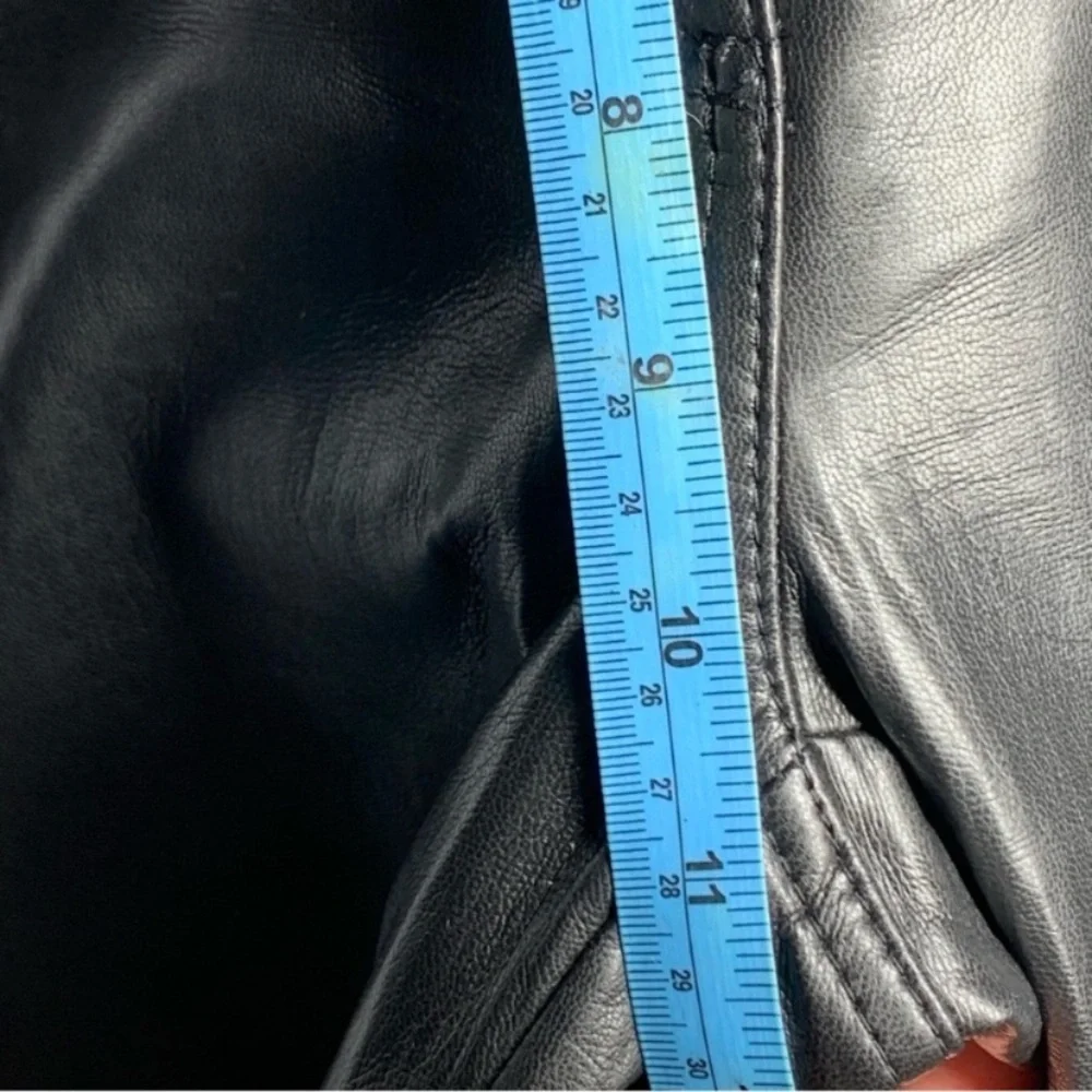 Wilfred Women's Black Leather straight leg Jeans - Picture 6 of 8